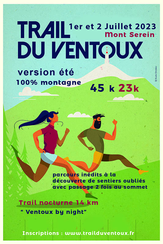 Affiche Trail du Ventoux Eté 2023