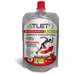 Atlet Compote énergétique Bio – Pomme et fraise
