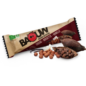 Baouw Barre nutritionnelle bio – Cacao – Noisette – Vanille