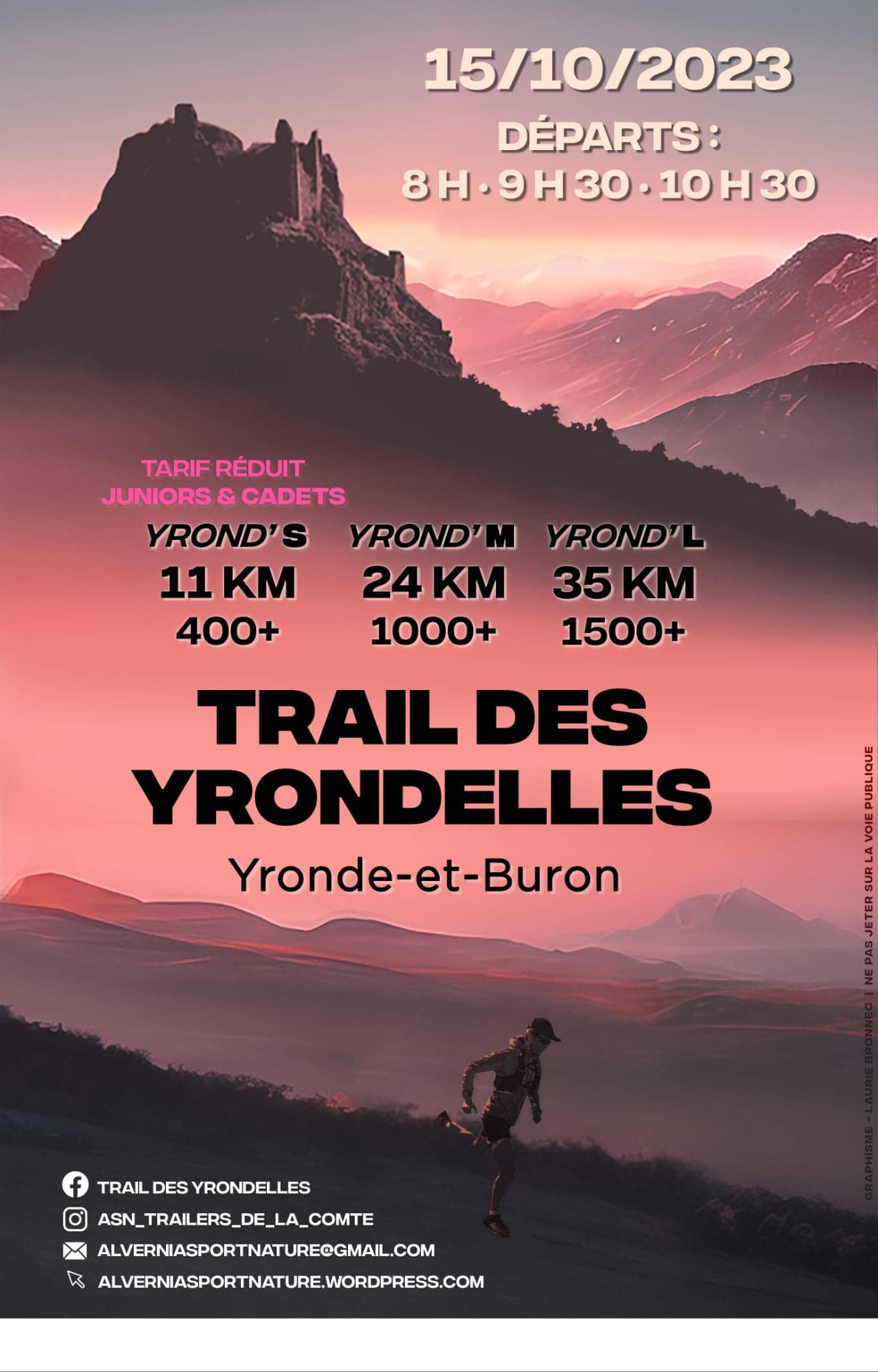 Affiche Trail des Yrondelles 2023