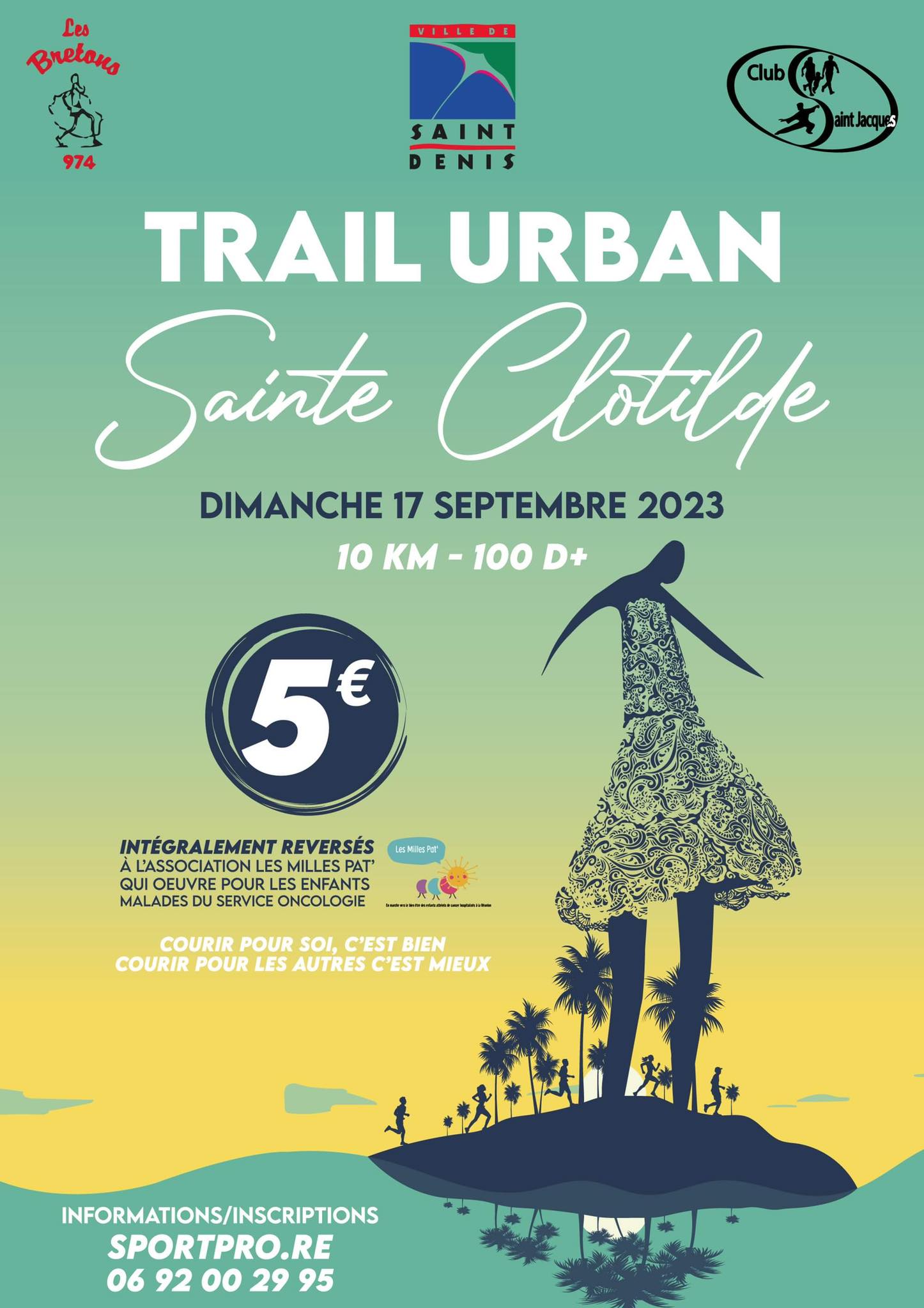Affiche Trail Urbain Sainte Clotilde 2023