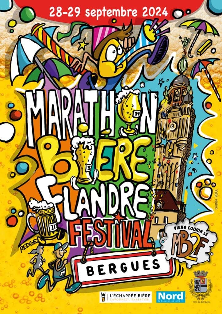 Affiche Marathon Bière Flandre Festival 2024
