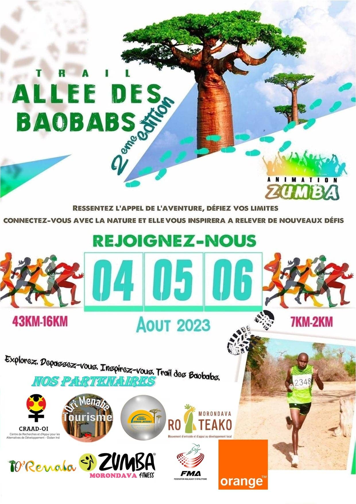 Affiche-Trail Allée des Baobabs 2023