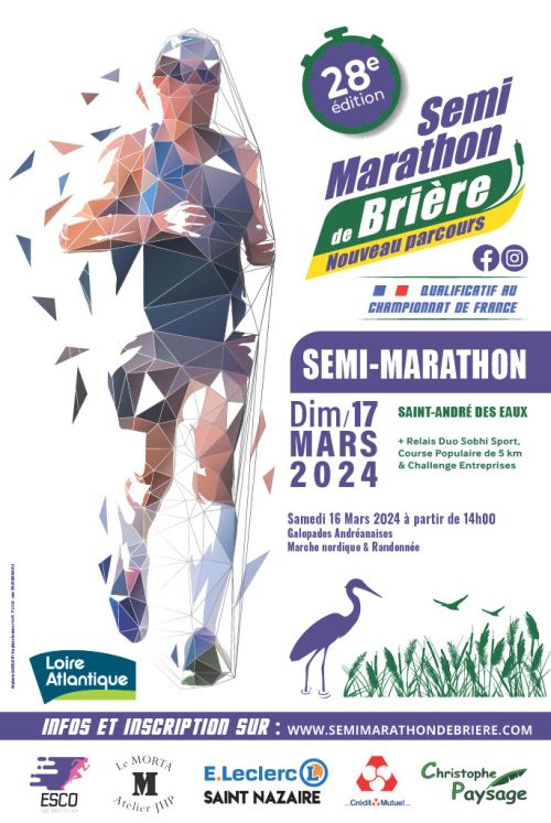 Affiche Semi-marathon de Brière 2024