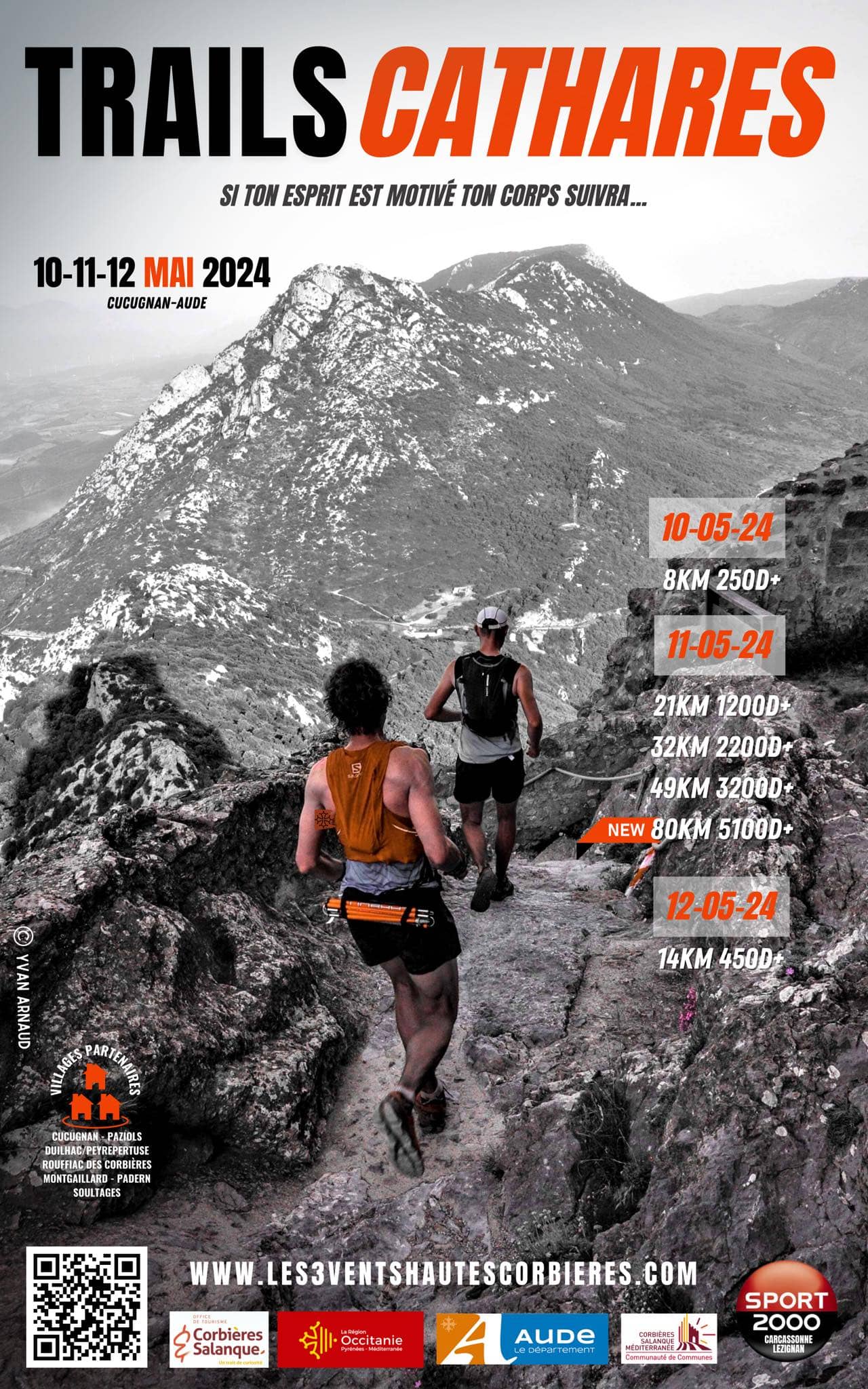 Affiche Aude Trails Cathares 2024