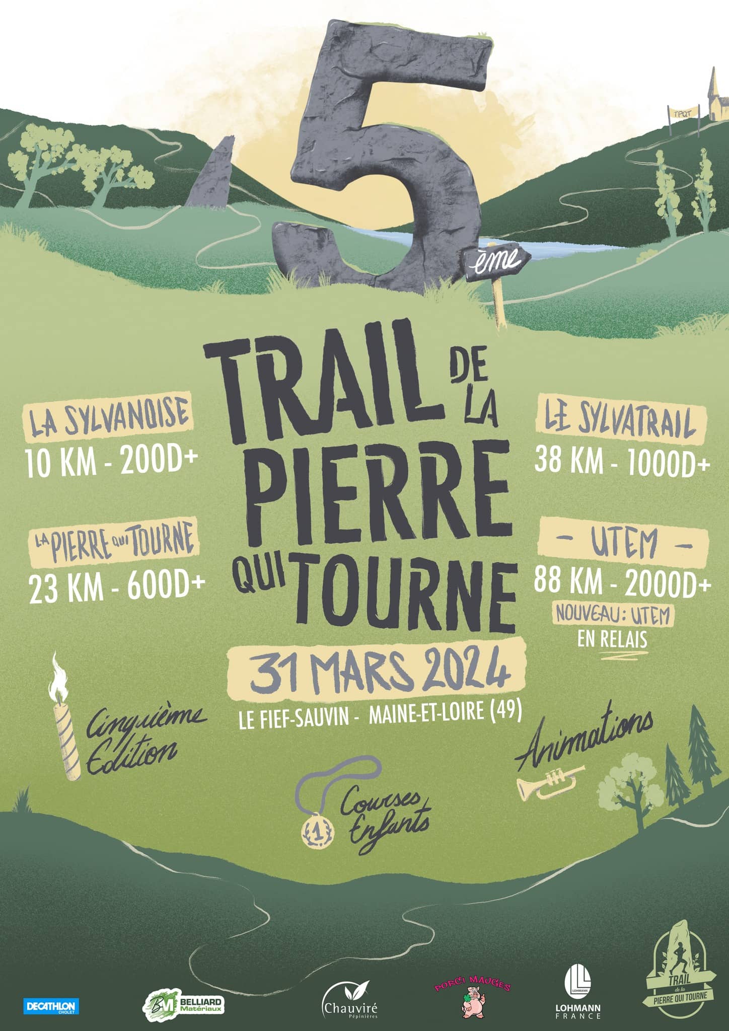 Affiche Trail Pierre qui Tourne 2024