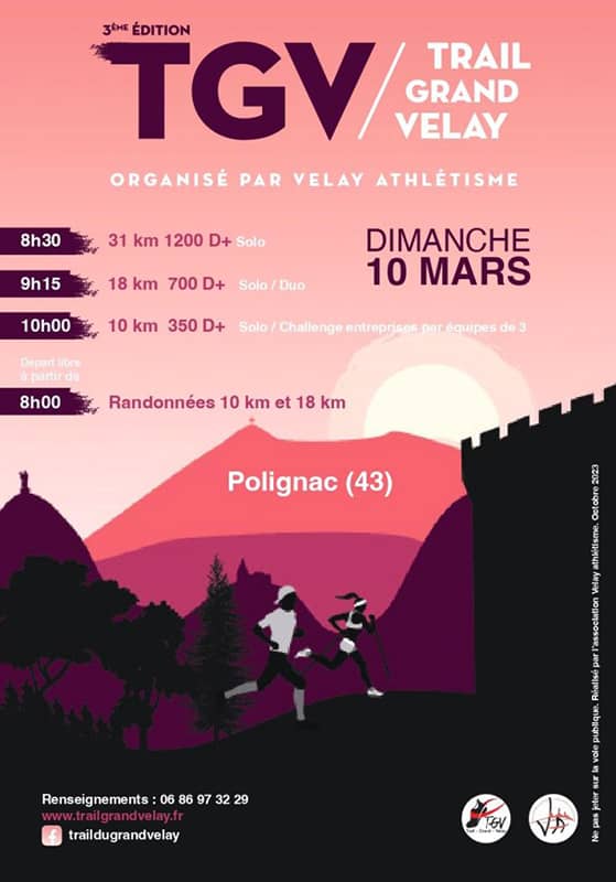 Affiche Trail du Grand Velay 2024