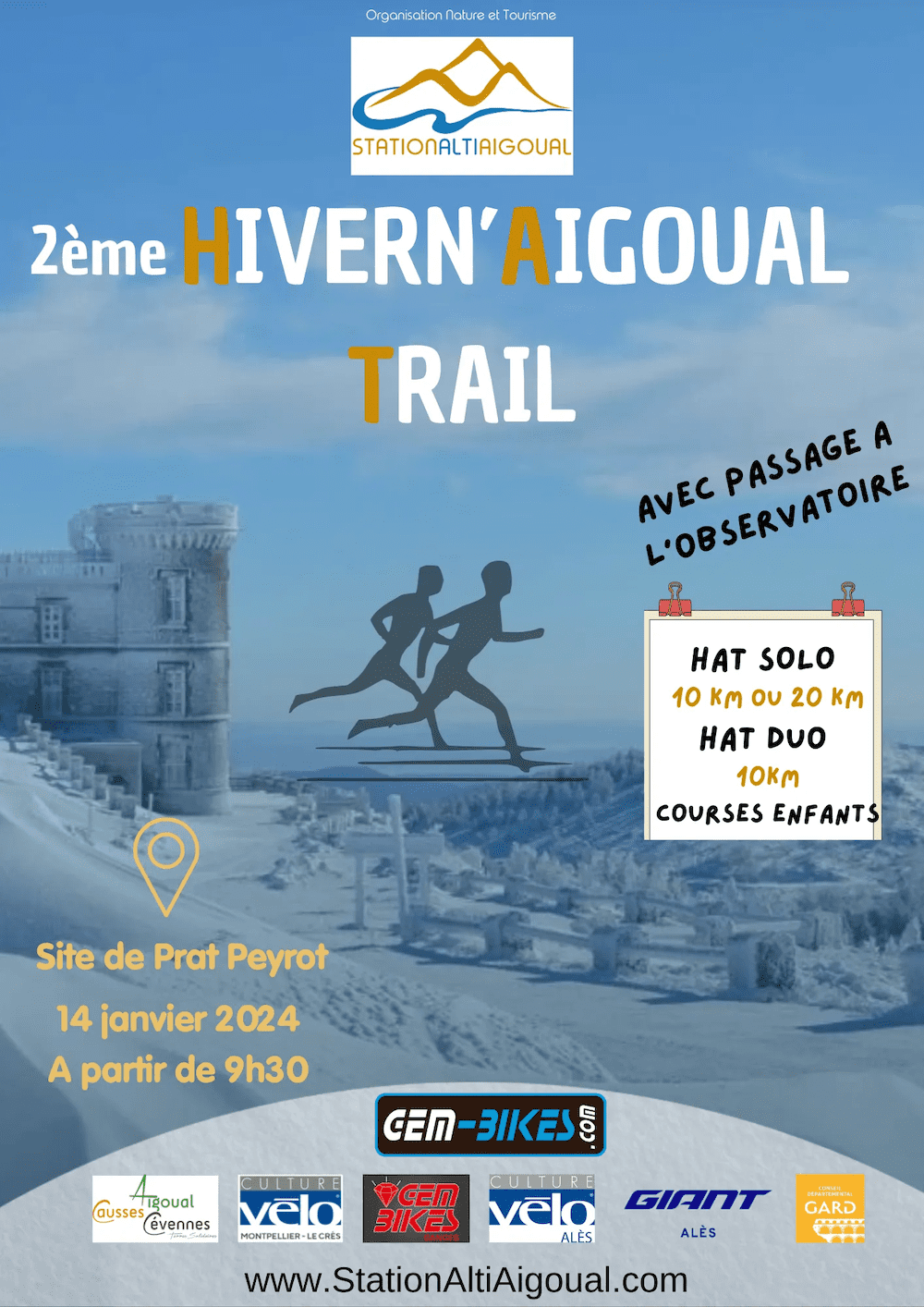 Affiche Hivern'Aigoual Trail 2024