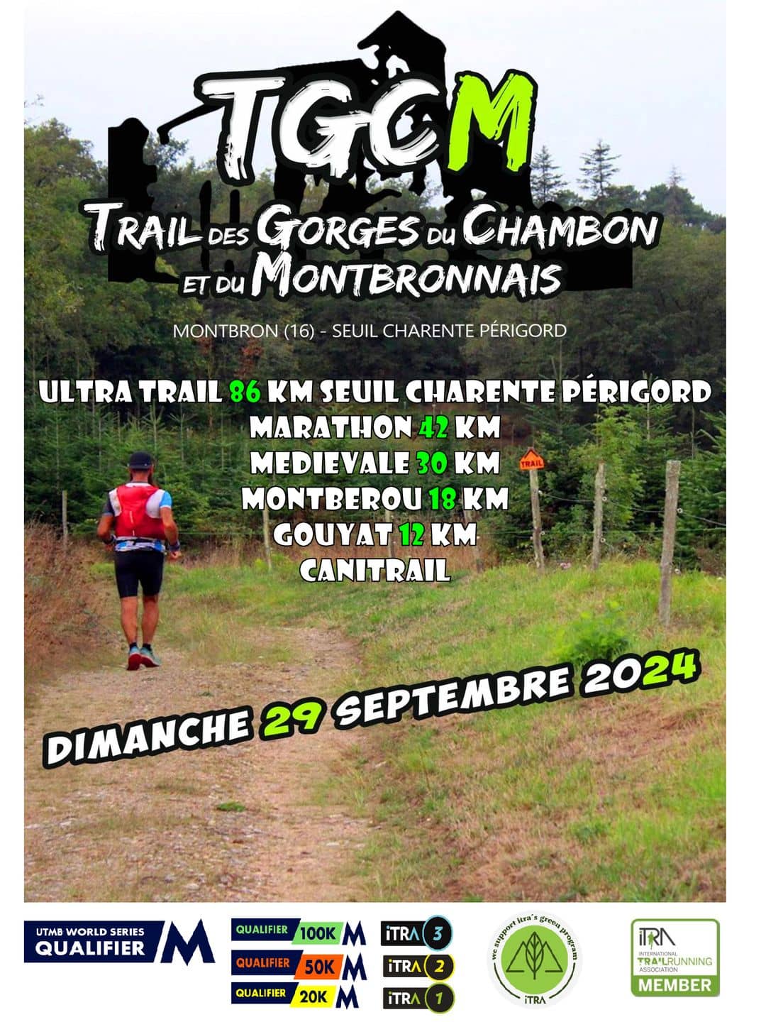 Affiche Trail Des Gorges Du Chambon et du Montbronnais 2024