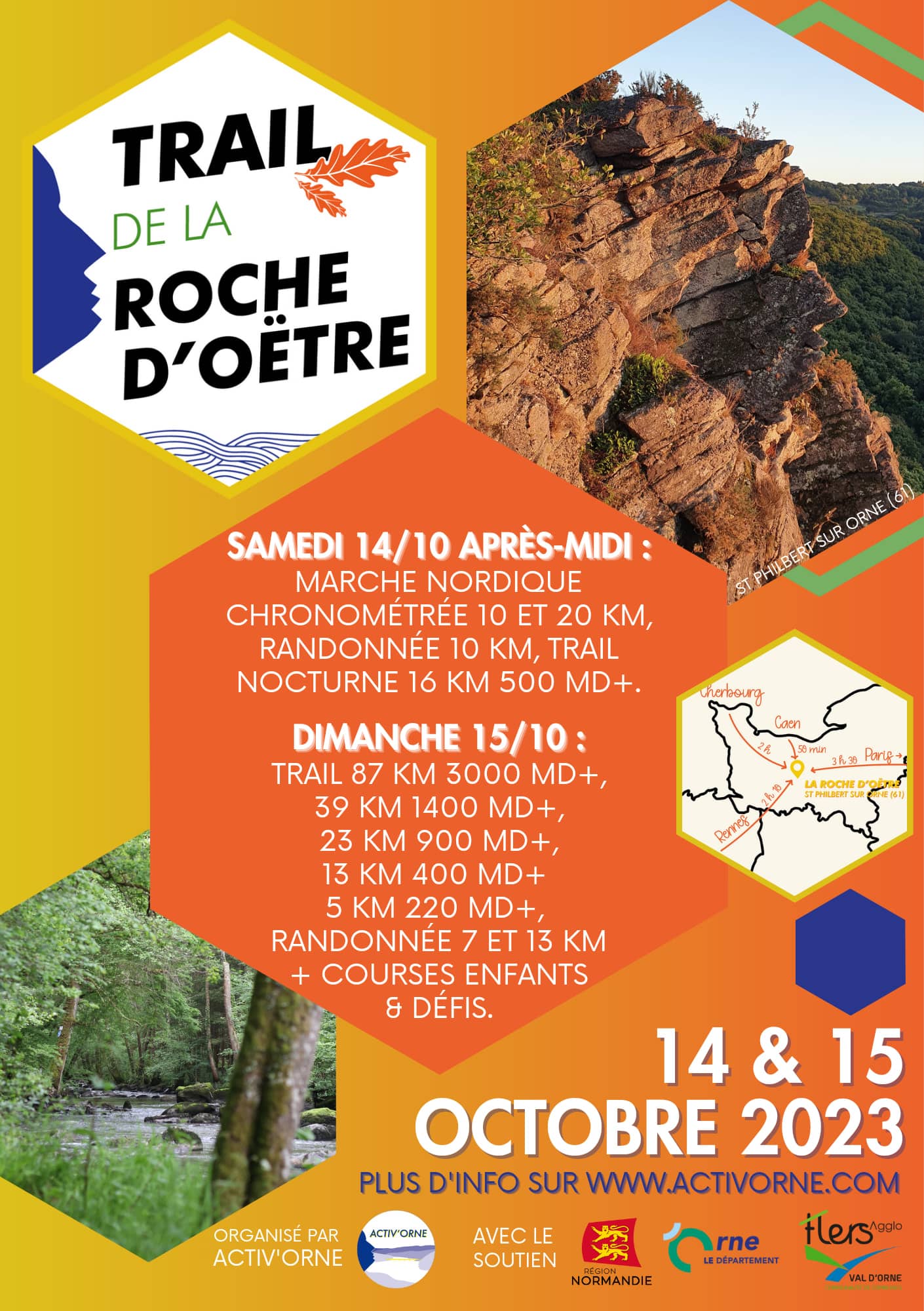 Affiche Trail des Roches d'Oetre 2023