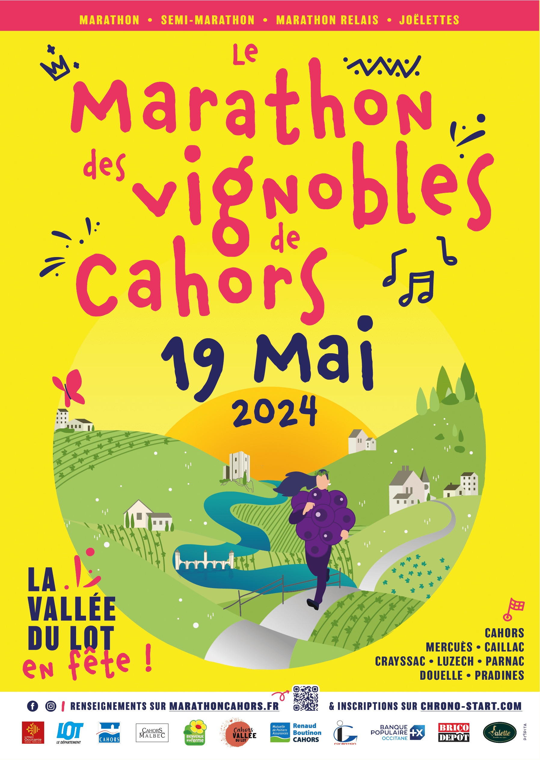 Affiche Marathon des Vignobles de Cahors 2024