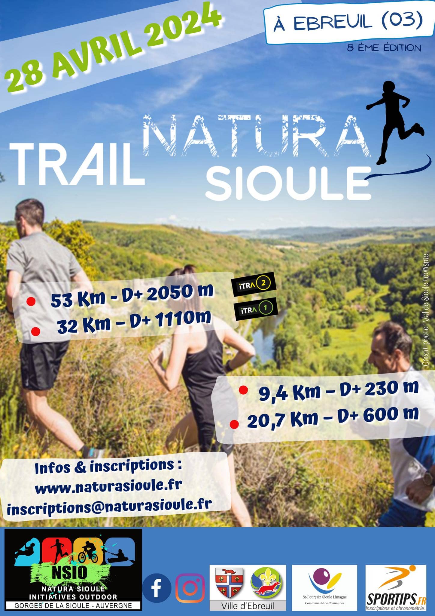 Affiche Trail Natura Sioule 2024
