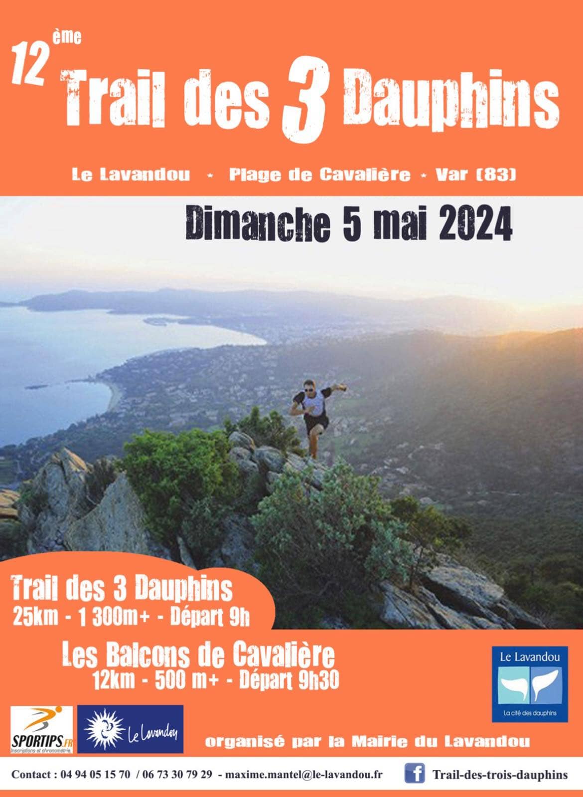 Affiche Trail des 3 Dauphins 2024
