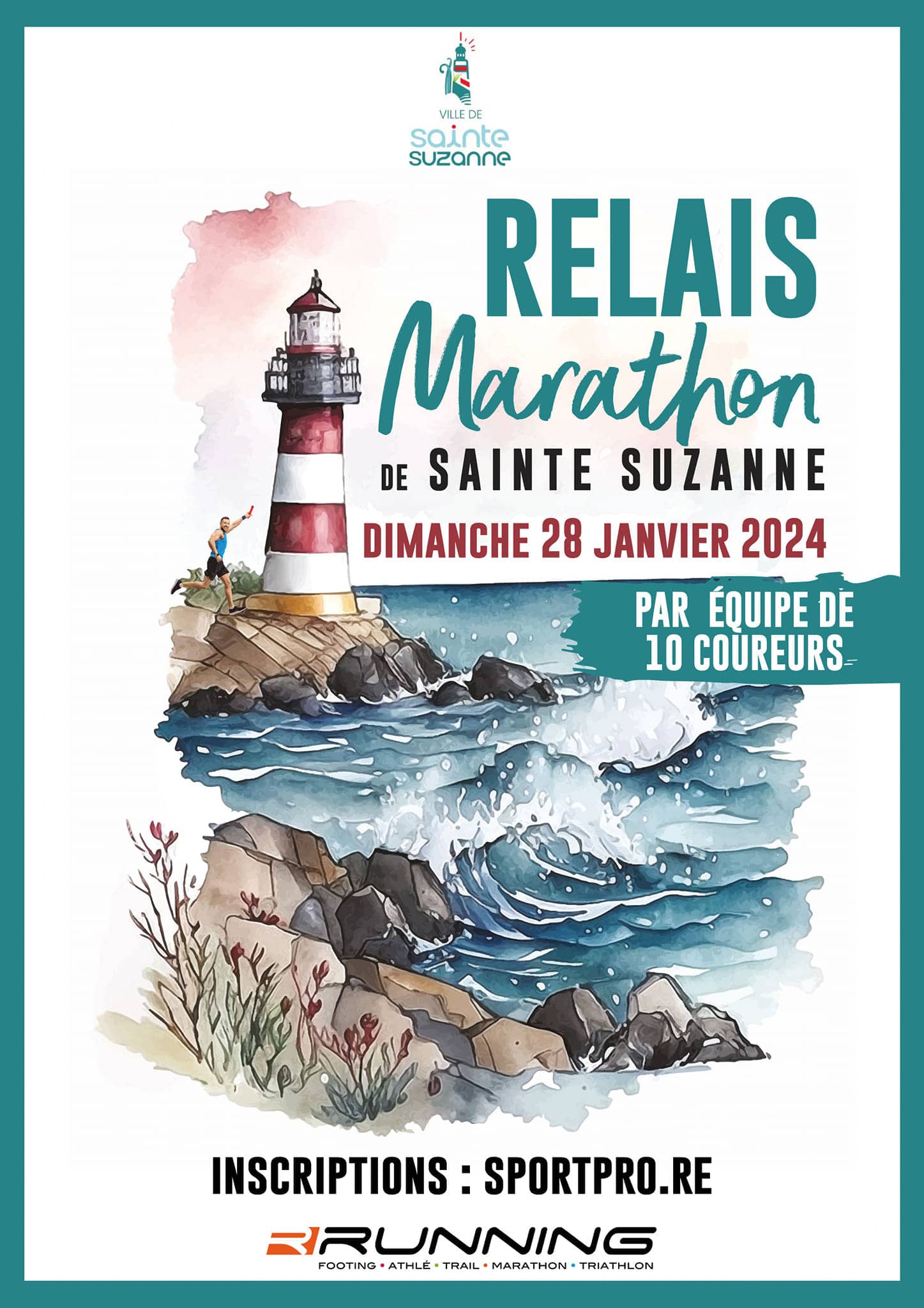 Affiche Relais Marathon de Sainte-Suzanne 2024
