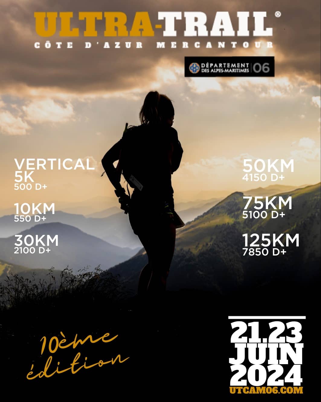 Affiche Ultra Trail Cote d'Azur Mercantour UTCAM 2024