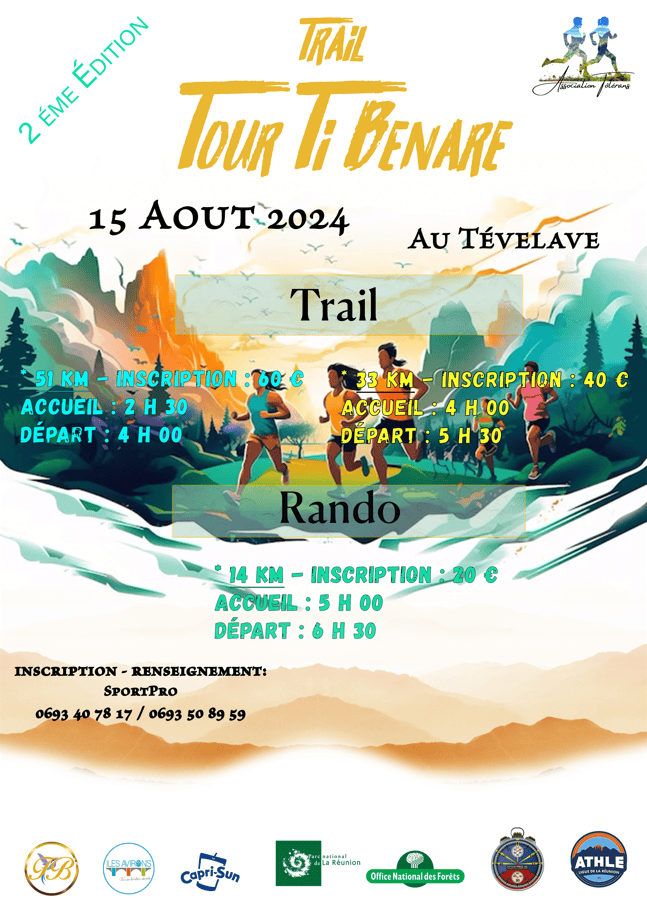 Affiche Trail Tour Ti Bénare 2024