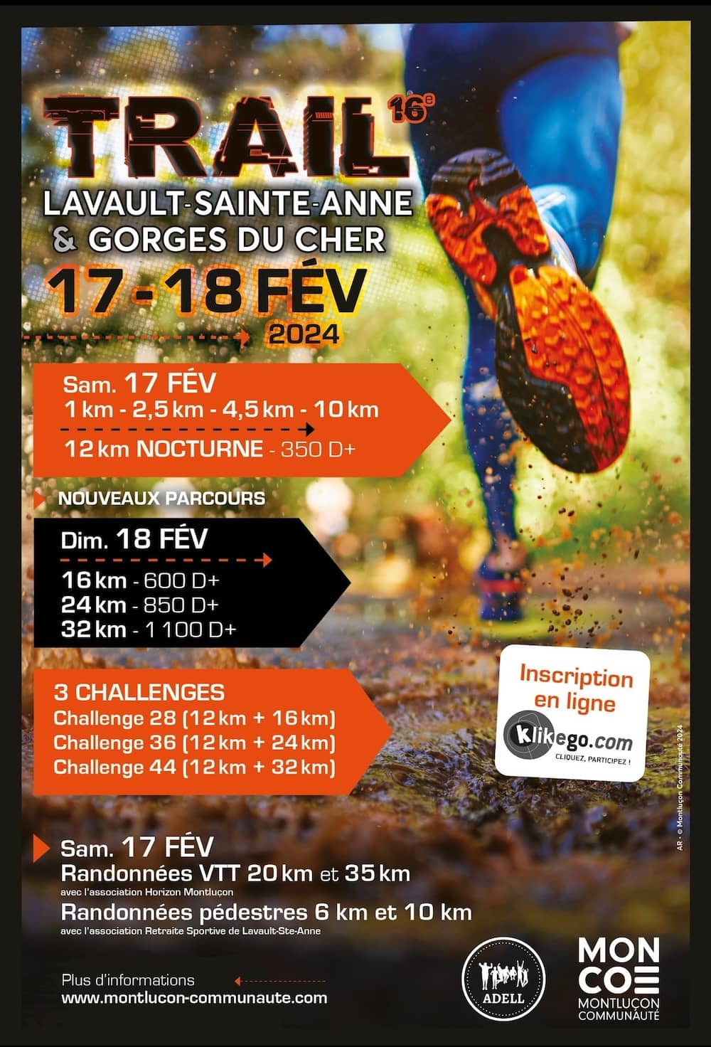 Affiche Trail de Lavault Sainte Anne 2024