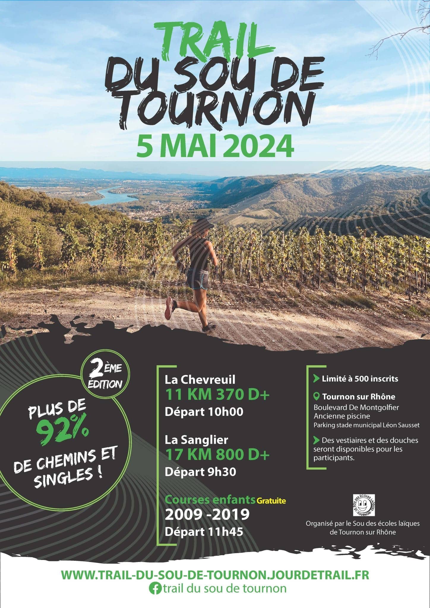 Affiche Trail du Sou de Tournon 2024
