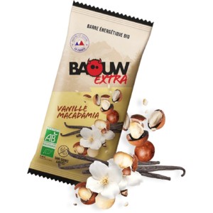 Baouw Barre énergétique bio Extra – Vanille – Macadamia