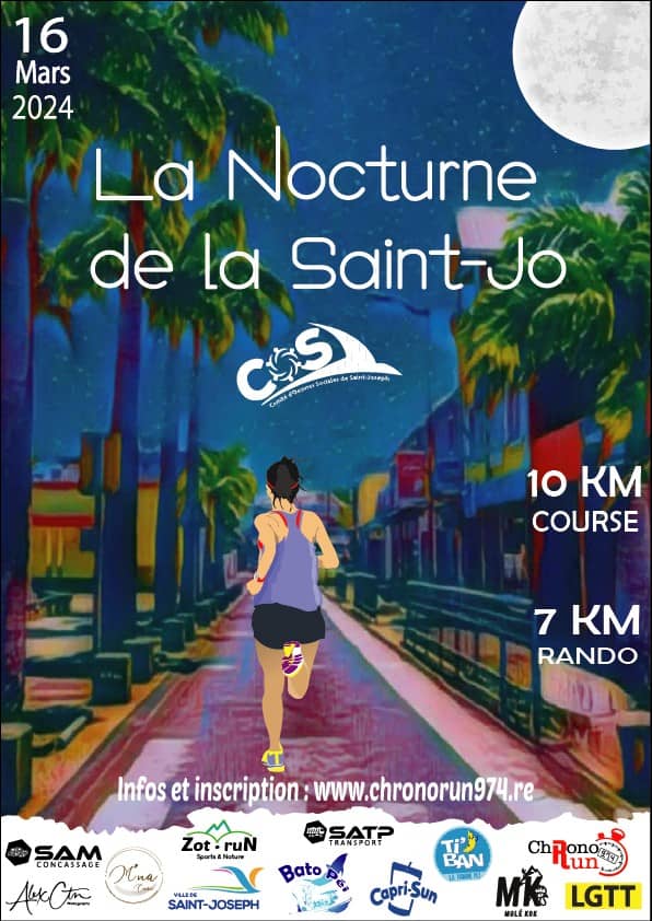 Affiche 10 km nocturne Saint Jo 2024
