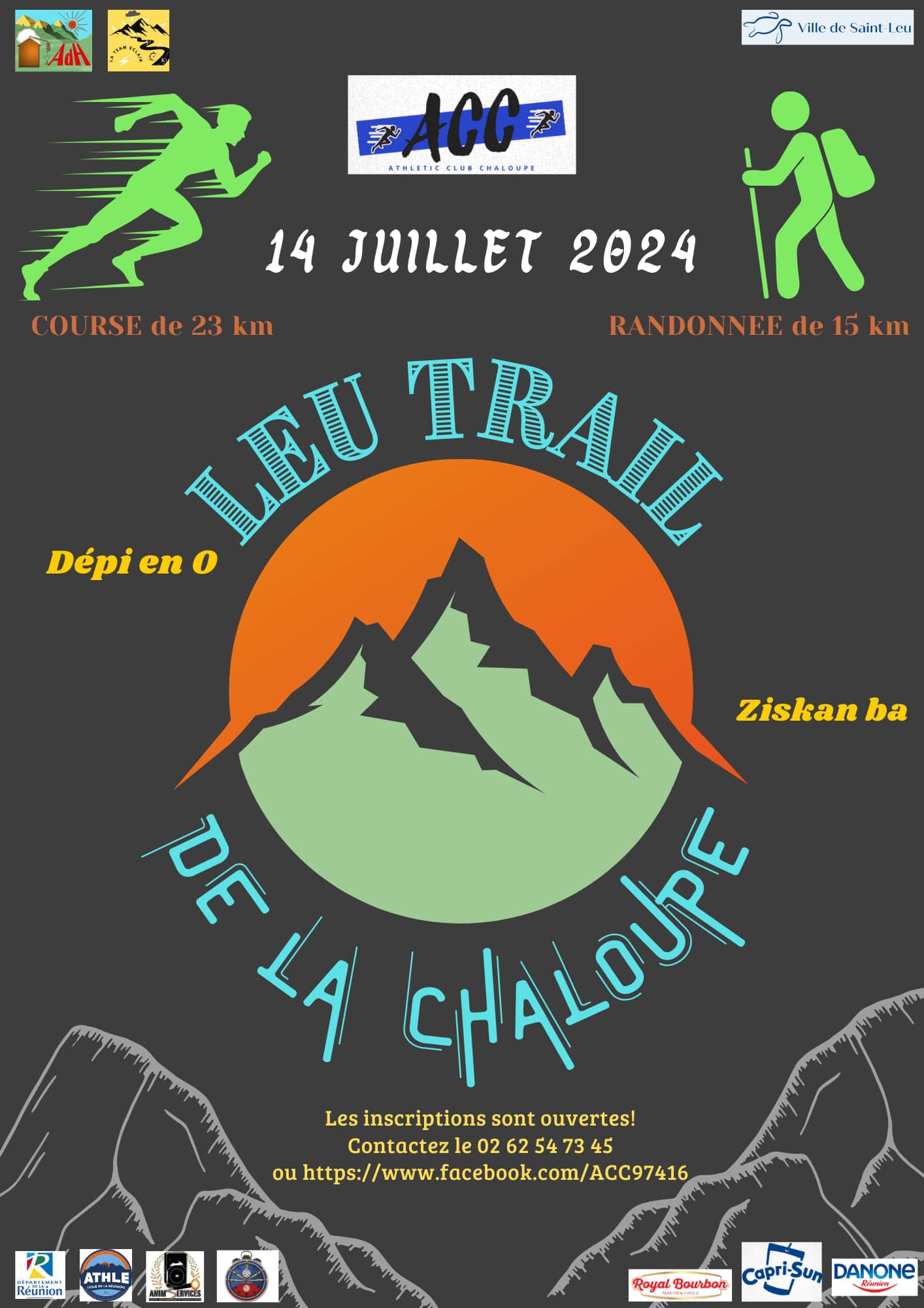Affiche Leu Trail La Chaloupe 2024