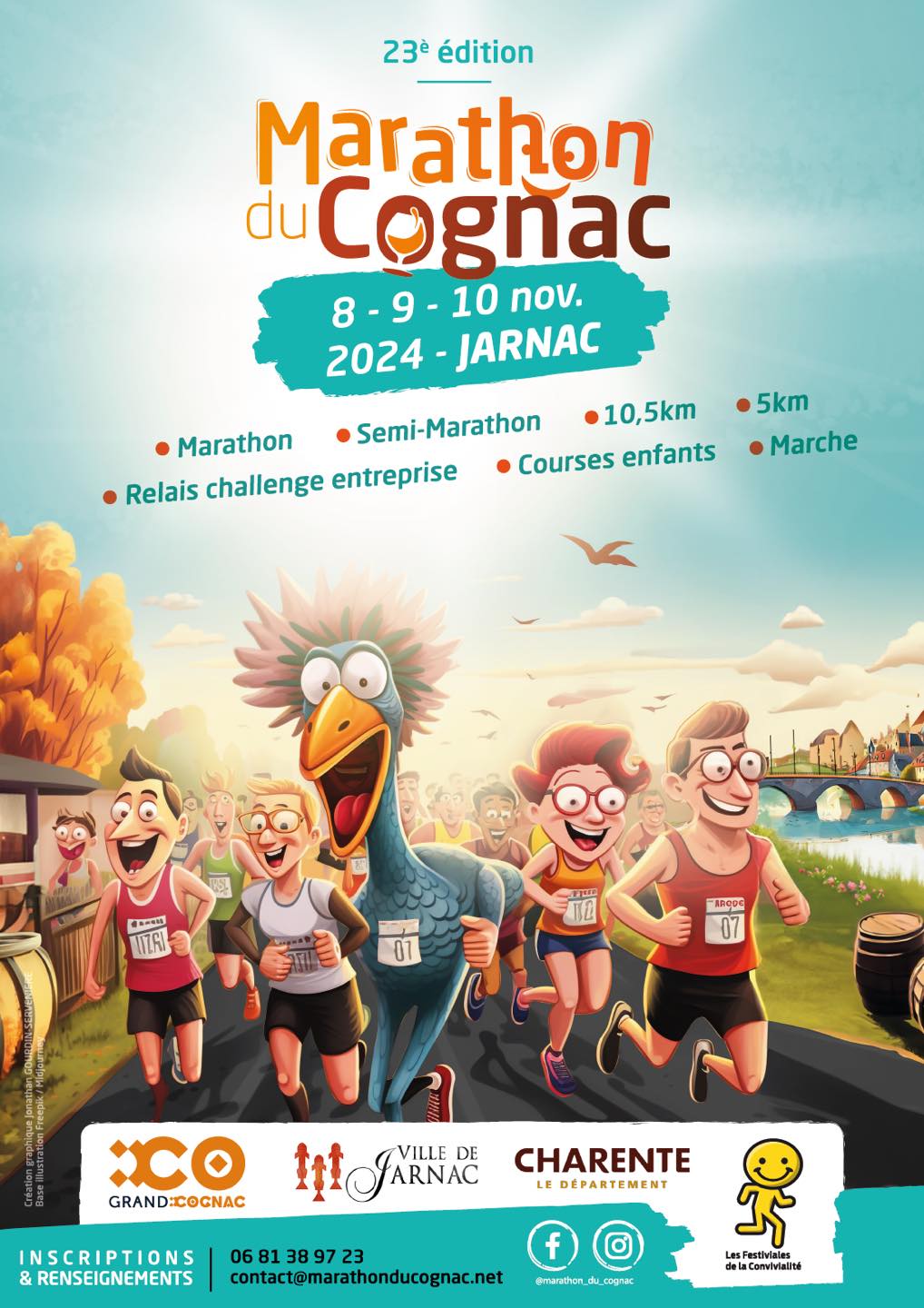 Affiche Marathon du Cognac 2024