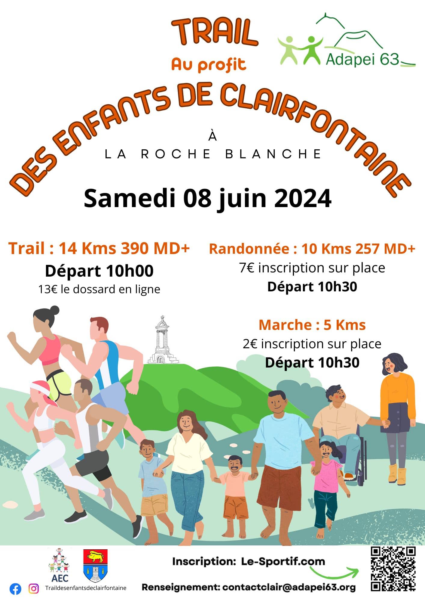 Affiche Trail des Enfants de Clairfontaine 2024