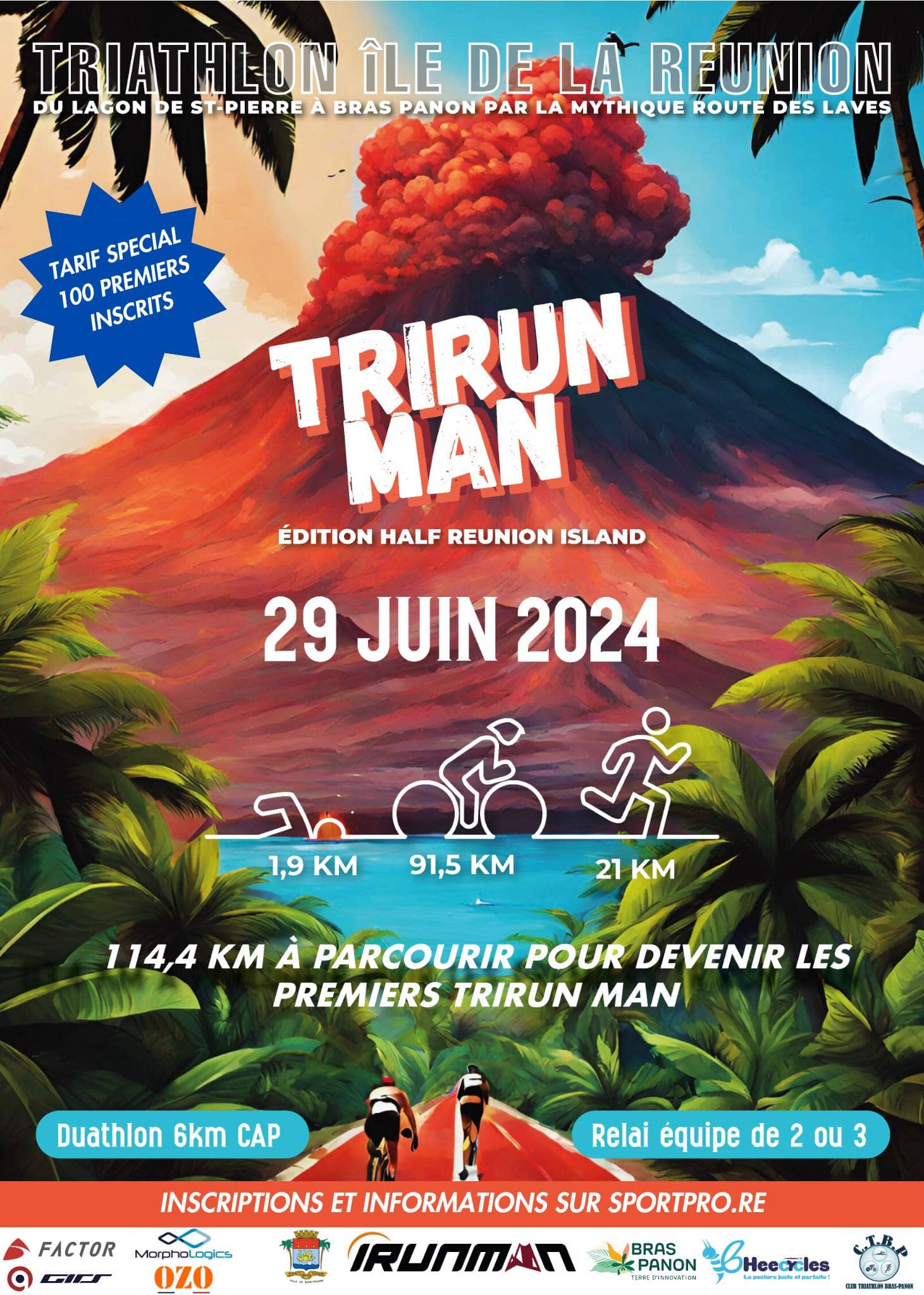 Affiche Trirun Man Reunion 2024