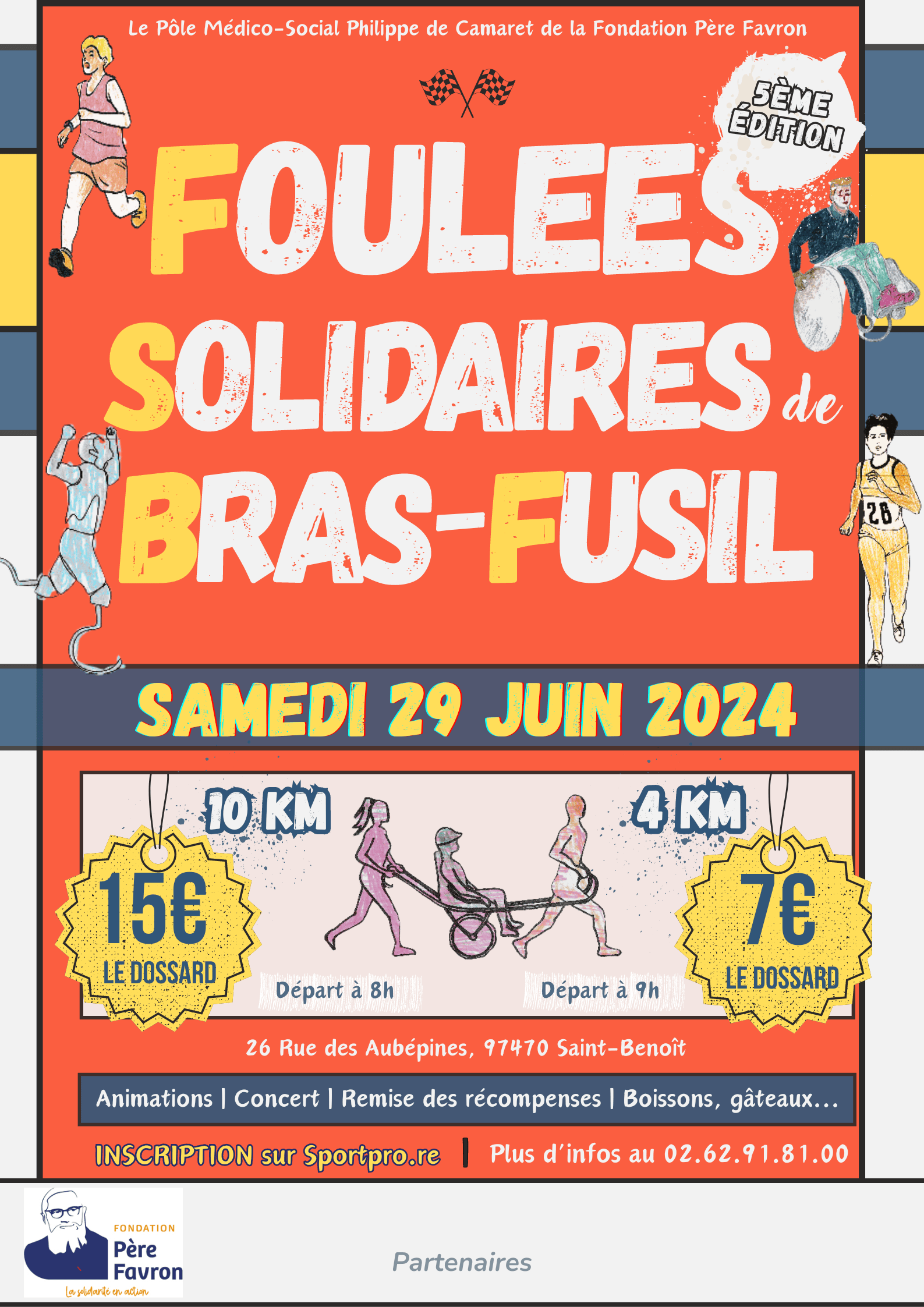 Affiche Foulées Solidaires de Bras Fusil 2024