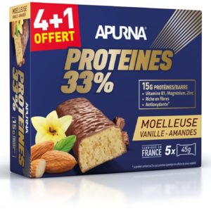 Apurna Barre protéinée Vanille Amandes 4+1 offert
