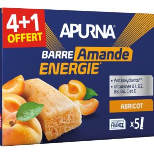 Apurna Étui barres énergétiques Abricot/Amande 4+1