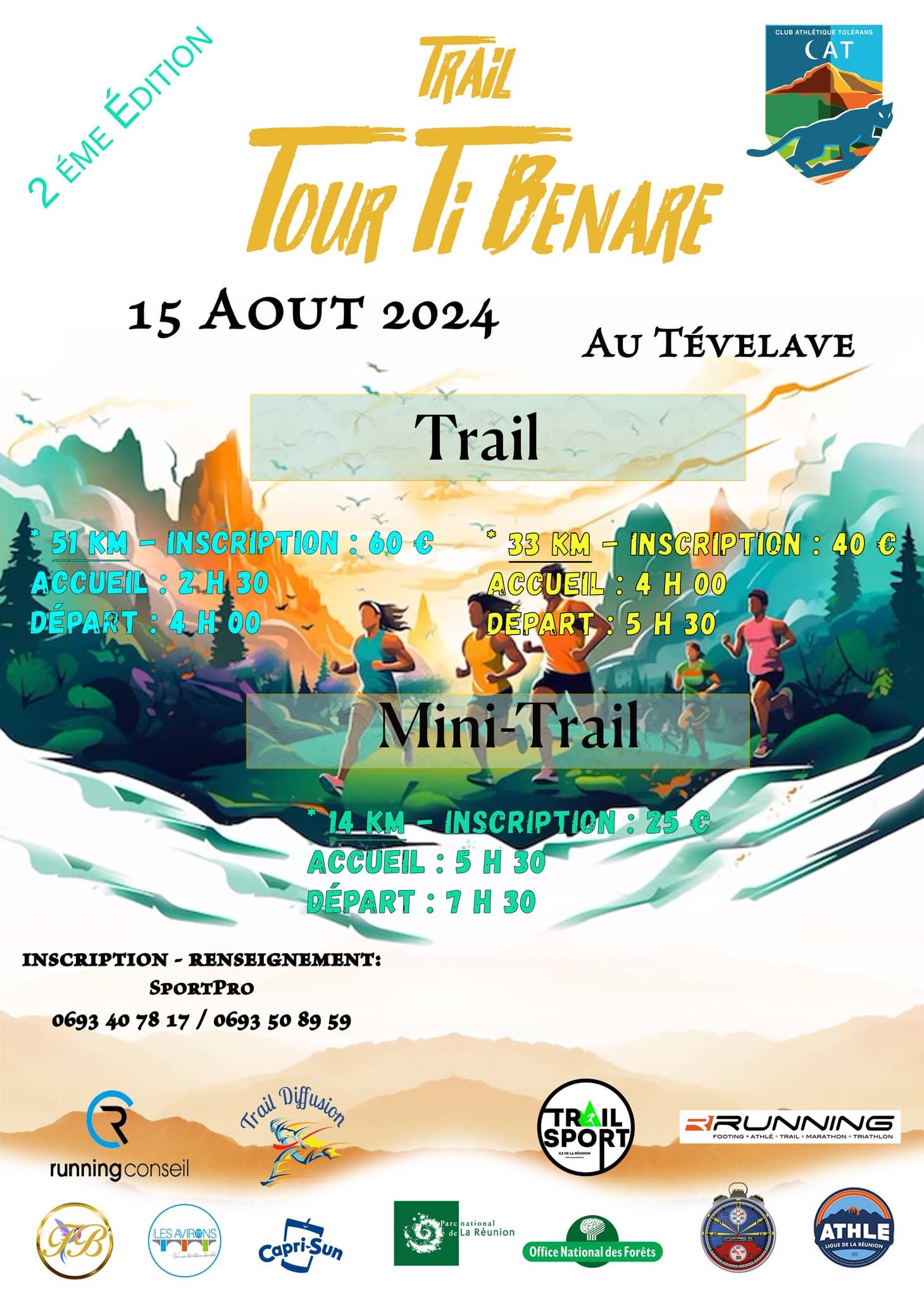 Affiche Trail Tour Ti Bénare 2024