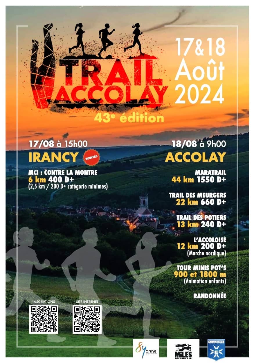 Affiche Trail d'Accolay 2024